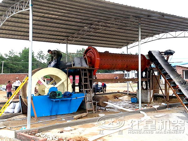 1530型棒磨式制砂機(jī)設(shè)備生產(chǎn)現(xiàn)場實(shí)拍