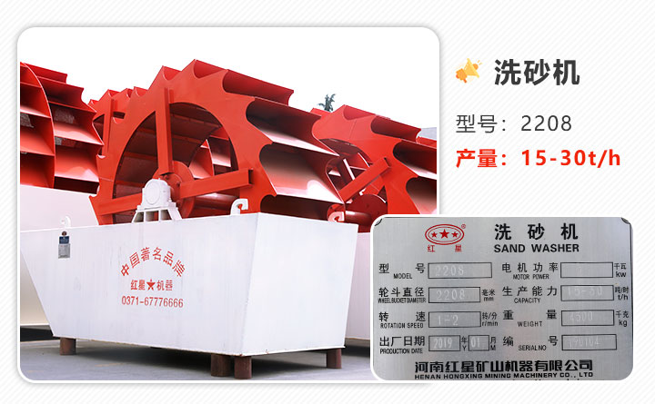 紅星2208輪斗洗砂機(jī)及其對應(yīng)產(chǎn)品質(zhì)量合格證