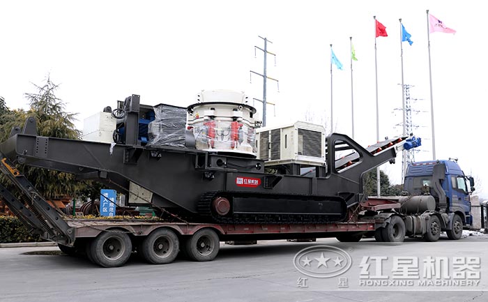 履帶式移動圓錐破碎機設備發(fā)貨中