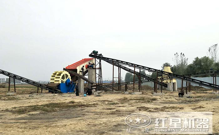 河北時產(chǎn)150噸的河石碎沙生產(chǎn)線