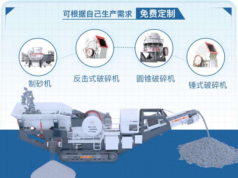大型履帶式移動(dòng)破碎機(jī)可搭載多種設(shè)備，靈活配置